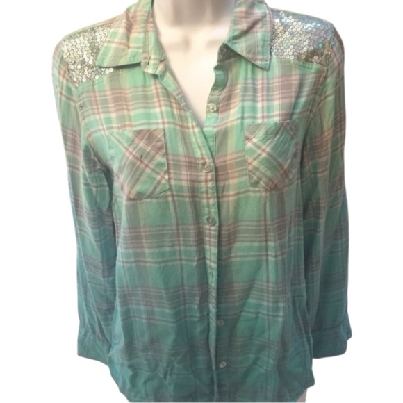 Justice Other - Sale Girls sz 16 justice Flannel top pastel